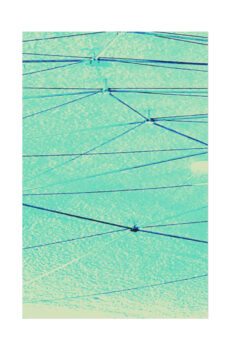 Abstract In Glass - Teal Poster